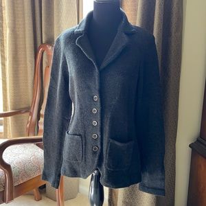 Cabi Heathered gray jacket sweater M